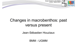 Changes in macrobenthos: past versus present Jean-Sébastien Houziaux BMM - UGMM