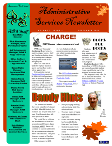 Administrative Services Newsletter