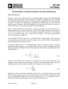MT-044 TUTORIAL  Op Amp Open Loop Gain and Open Loop Gain Nonlinearity
