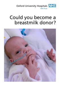 Could you become a breastmilk donor? Oxford University Hospitals NHS Trust