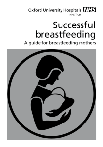 Successful breastfeeding A guide for breastfeeding mothers Oxford University Hospitals