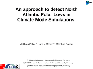 An approach to detect North Atlantic Polar Lows in Climate Mode Simulations