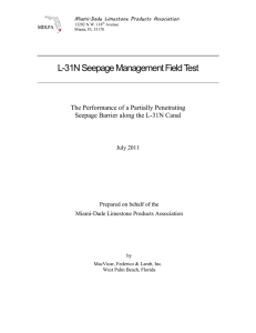 L-31N Seepage Management Field Test  The Performance of a Partially Penetrating
