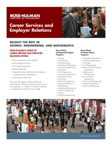 Career Services and Employer Relations RECRUIT THE BEST IN SCIENCE, ENGINEERING, AND MATHEMATICS