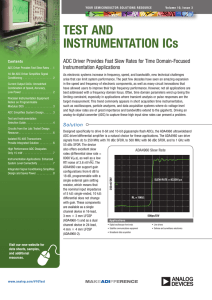 TEST AND INSTRUMENTATION ICs Instrumentation Applications