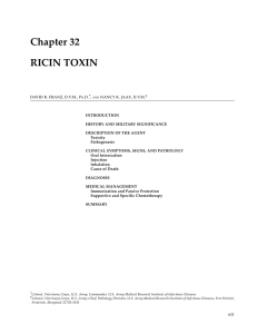 Chapter 32 RICIN TOXIN