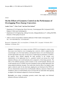 energies On the Effects of Geometry Control on the Performance of