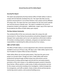 Annual Security and Fire Safety Report  Security/Fire Report