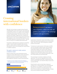 Crossing international borders with confidence Being prepared
