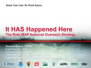 It HAS Happened Here The Risk MAP National Outreach Strategy