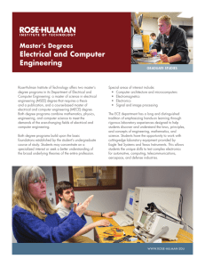 Electrical and Computer Engineering Master’s Degrees