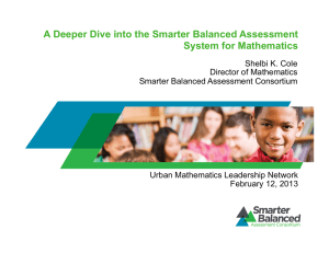 A Deeper Dive into the Smarter Balanced Assessment System for Mathematics