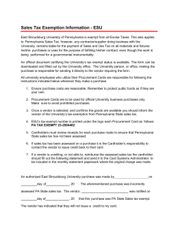 pennsylvania PENNSYLVANIA EXEMPTION CERTIFICATE