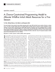 A Chance-Constrained Programming Model to Season operations research