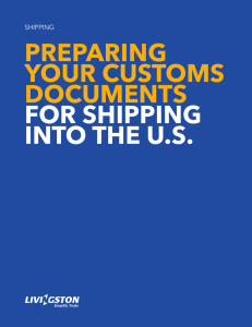 PreParing your customs documents