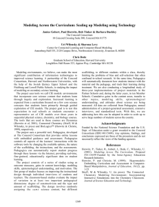 Modeling Across the Curriculum: Scaling up Modeling using Technology