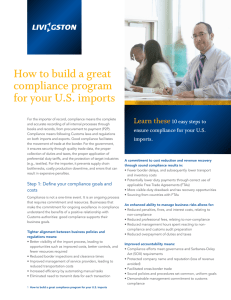 How to build a great compliance program for your U.S. imports Learn these