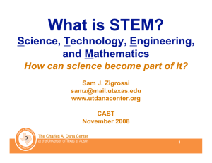 What is STEM? Science, Technology, Engineering, and Mathematics