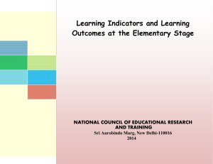 Learning Indicators and Learning Outcomes at the Elementary Stage