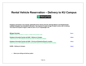 Rental Vehicle Reservation – Delivery to KU Campus