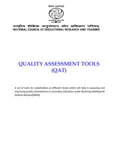 QUALITY ASSESSMENT TOOLS (QAT)