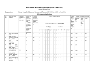 RTI Annual Return Information System (2009-2010)  Sl.