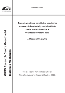 Towards variational constitutive updates for non-associative plasticity models at finite