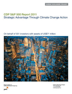 CDP S&amp;P 500 Report 2011 Strategic Advantage Through Climate Change Action