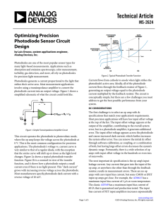 Technical Article Optimizing Precision Photodiode Sensor Circuit Design