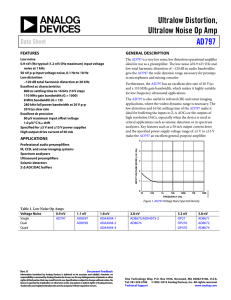 Ultralow Distortion, Ultralow Noise Op Amp AD797 Data Sheet