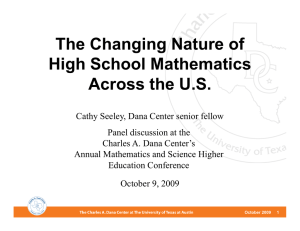 The Changing Nature of High School Mathematics Across the U.S.