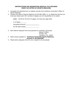 1.  Complete the attached form to release records from... Sports Medicine. INSTRUCTIONS FOR REQUESTING MEDICAL FILE RECORDS