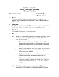 Kutztown University Student Government Association Policies and Procedures