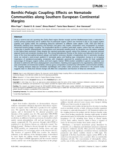 Benthic-Pelagic Coupling: Effects on Nematode Communities along Southern European Continental Margins Ellen Pape