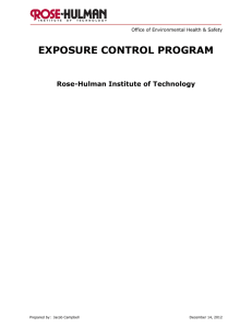 EXPOSURE CONTROL PROGRAM  Rose-Hulman Institute of Technology