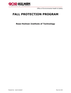FALL PROTECTION PROGRAM  Rose-Hulman Institute of Technology