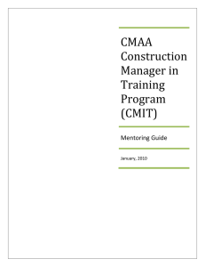CMAA Construction Manager in Training