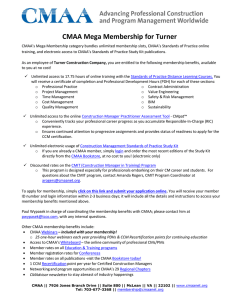 CMAA Mega Membership for Turner