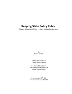 Keeping State Policy Public: Meeting Accountability in Commission Governance 