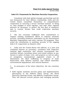 Final U.S.-India Agreed Version  Indo-U.S. Framework for Maritime Security Cooperation