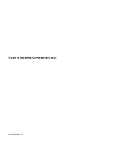 Guide to Importing Commercial Goods RC4041(E) Rev. 00