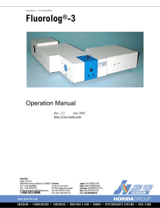 Fluorolog -3  Operation Manual