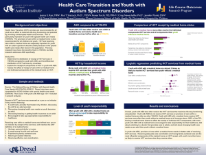Health Care Transition and Youth with Autism Spectrum Disorders