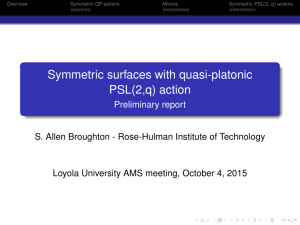 Symmetric surfaces with quasi-platonic PSL(2,q) action