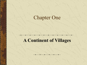 Chapter One A Continent of Villages
