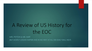 A Review of US History for the EOC