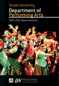 Department of Performing Arts Drexel University 2010–2011 Season Brochure