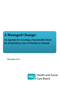 A Managed Change:  An Agenda for Creating a Sustainable Basis