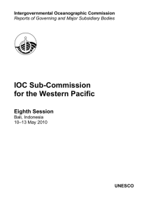IOC Sub-Commission for the Western Pacific  Eighth Session