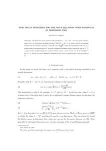 TIME DECAY ESTIMATES FOR THE WAVE EQUATION WITH POTENTIAL